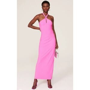 One33 Social Pink Twist Halter Gown Size 10